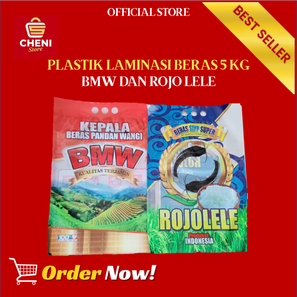 PROMO PLASTIK LAMINASI BERAS 5 KG - BERAS BMW - BERAS ROJOLELE