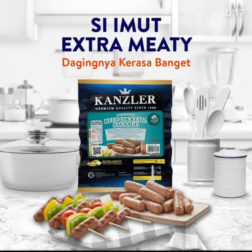

KANZLER Beef Cocktail 250gr 500gr - Sosis Sapi Koktail Kanzler - Kheiza Frozen