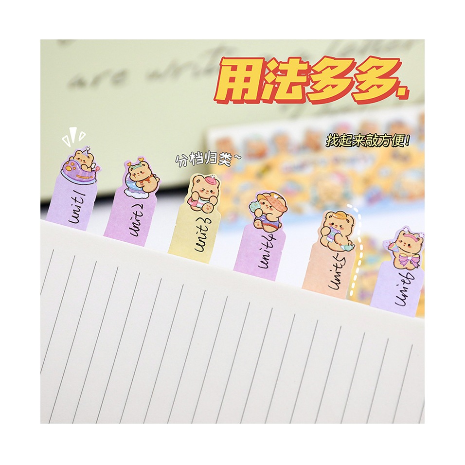 

[ GOGO ] Sticky Note Mini Bear 8 in 1 Kyutt / Sticky Note Bear 8 in 1 Lucu Gemash