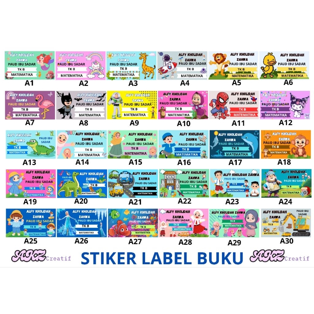 

STIKER LABEL BUKU