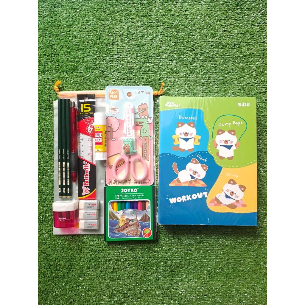 

Promo Paket Alat Tulis Sekolah Anak Lengkap 8 in 1 + Buku Sidu 38 Lembar Berkualitas TK SD