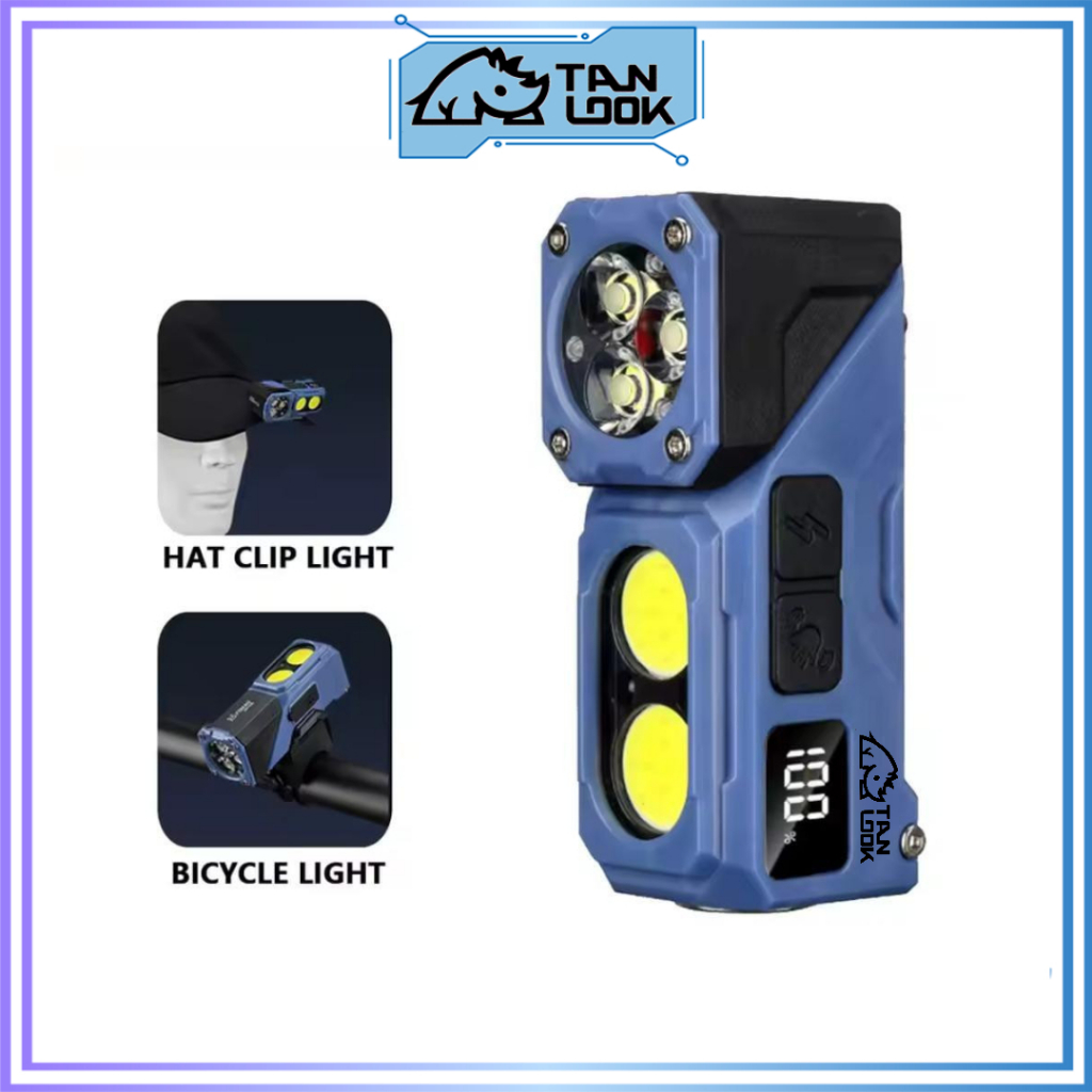 TANLOOK Senter LED Kepala mini model T615 berputar / Senter Kepala Cas Anti air dan tahan segala cua