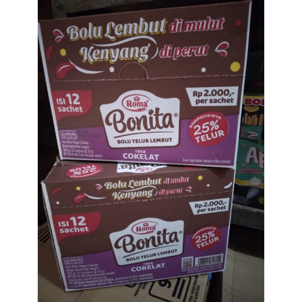 

mayora/Bonita/bolu coklat sachet/Bonita bolu