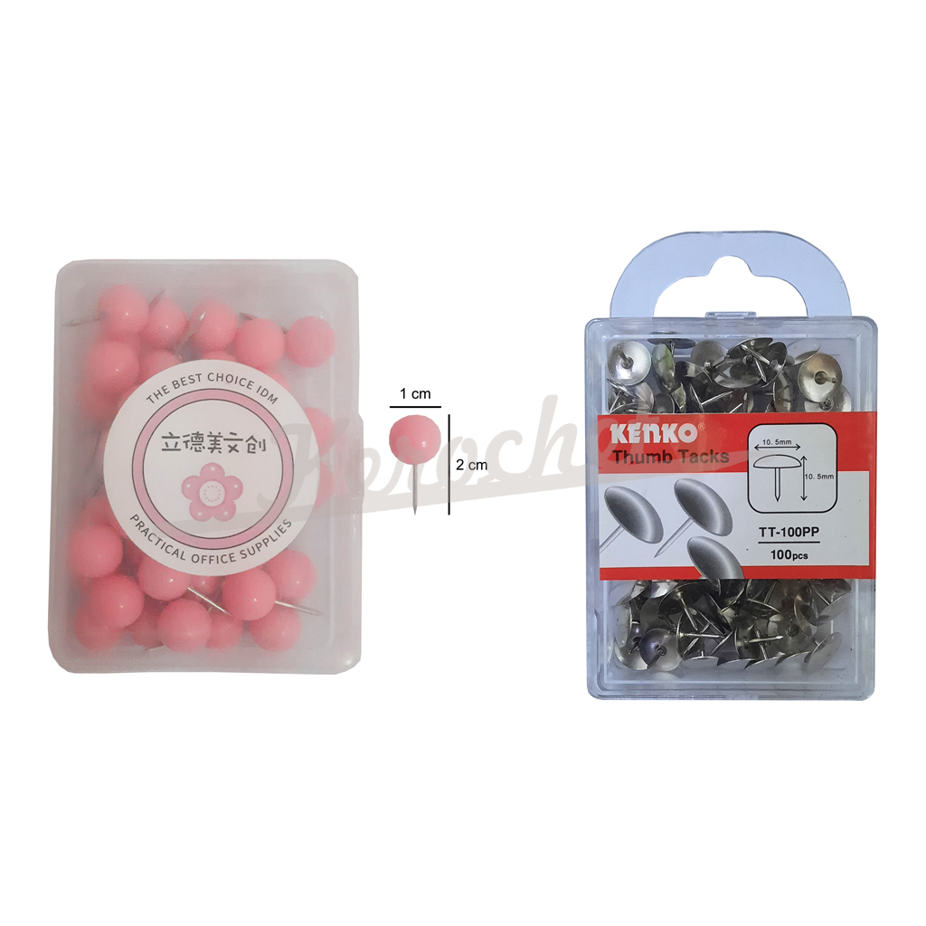 

Ball Push Pin Jarum Pentul Thumb Tacks Pines Paku Payung