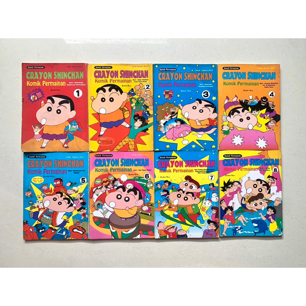 Komik Manga Set Crayon Shinchan Komik Permainan 1-8 Tamat