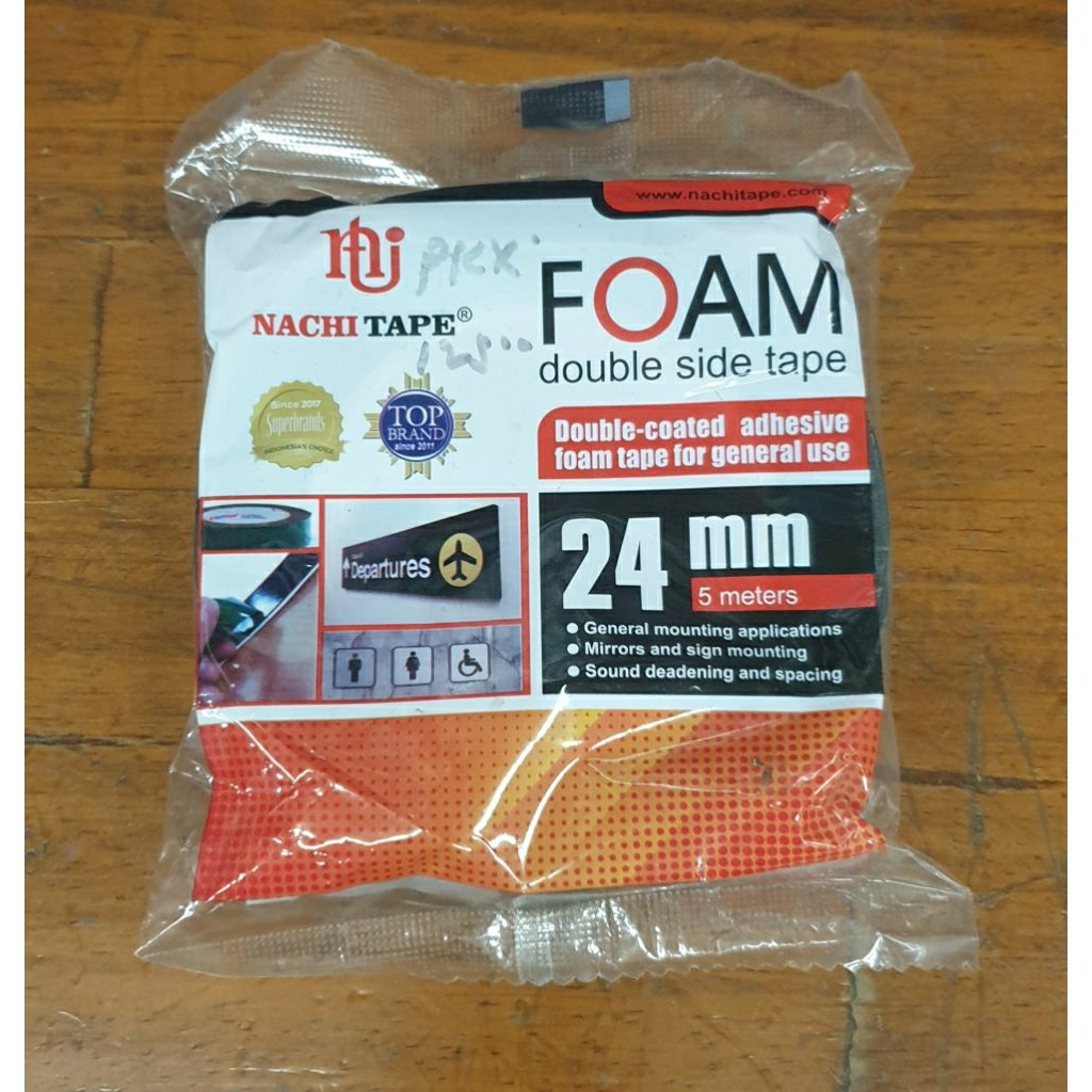 

Isolasi timbal balik tebal busa merk Nachi Tape Top Brand