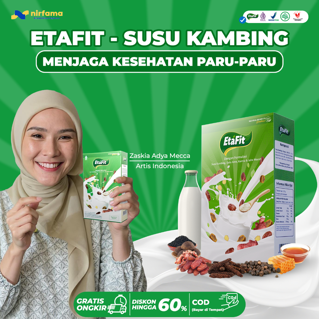 

ETAFIT - Susu Kambing Etawa Bubuk Murni 100% Original - Detox Paru Paru Tbc Asma dan Sesak Nafas