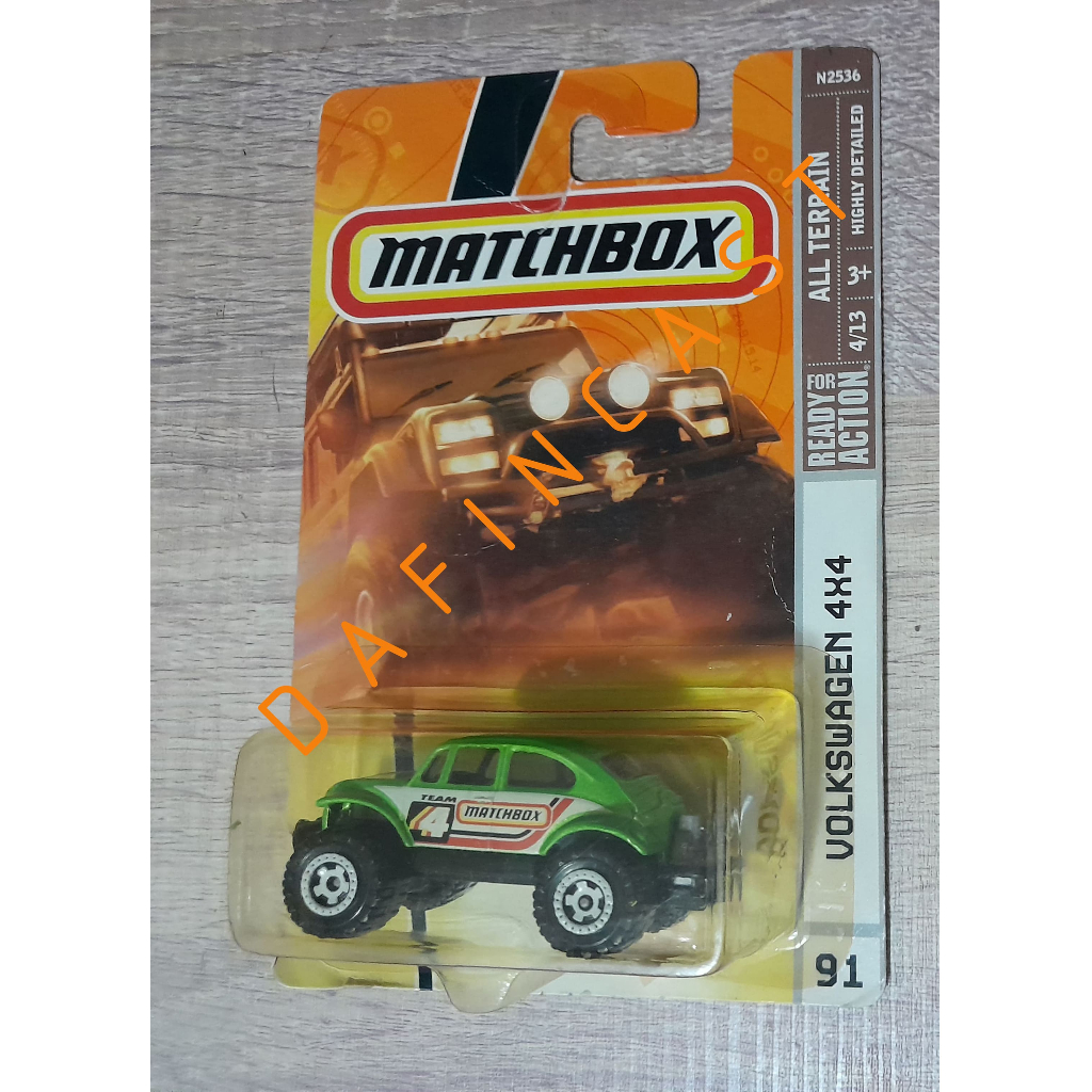 matchbox mbx volkswagen beetle 4x4 hijau