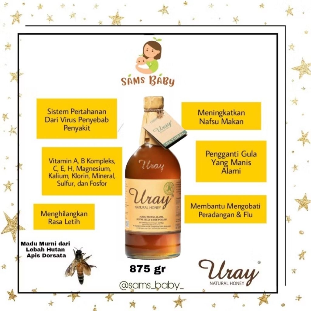 

Madu Uray Natural Raw Honey 640ml / 875gr