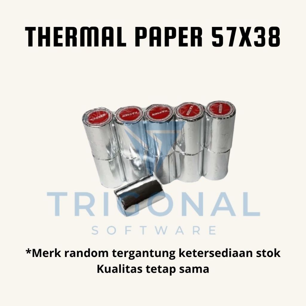 

KERTAS THERMAL PAPER ROLL UKURAN 58X40 / 58x50 / 57x38 / 57x48