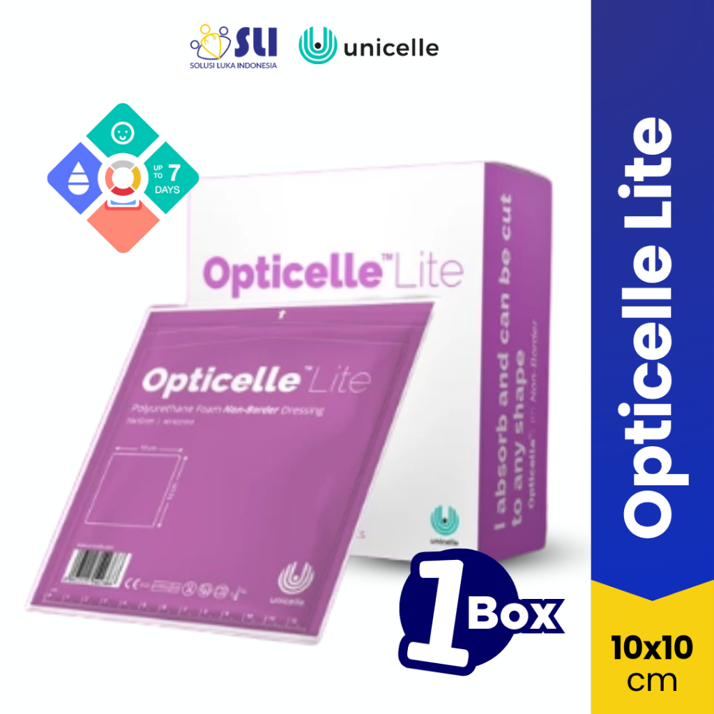 1 BOX OPTICELLE LITE - FOAM DRESSING TANPA PEREKAT | BALUTAN LUKA MODERN