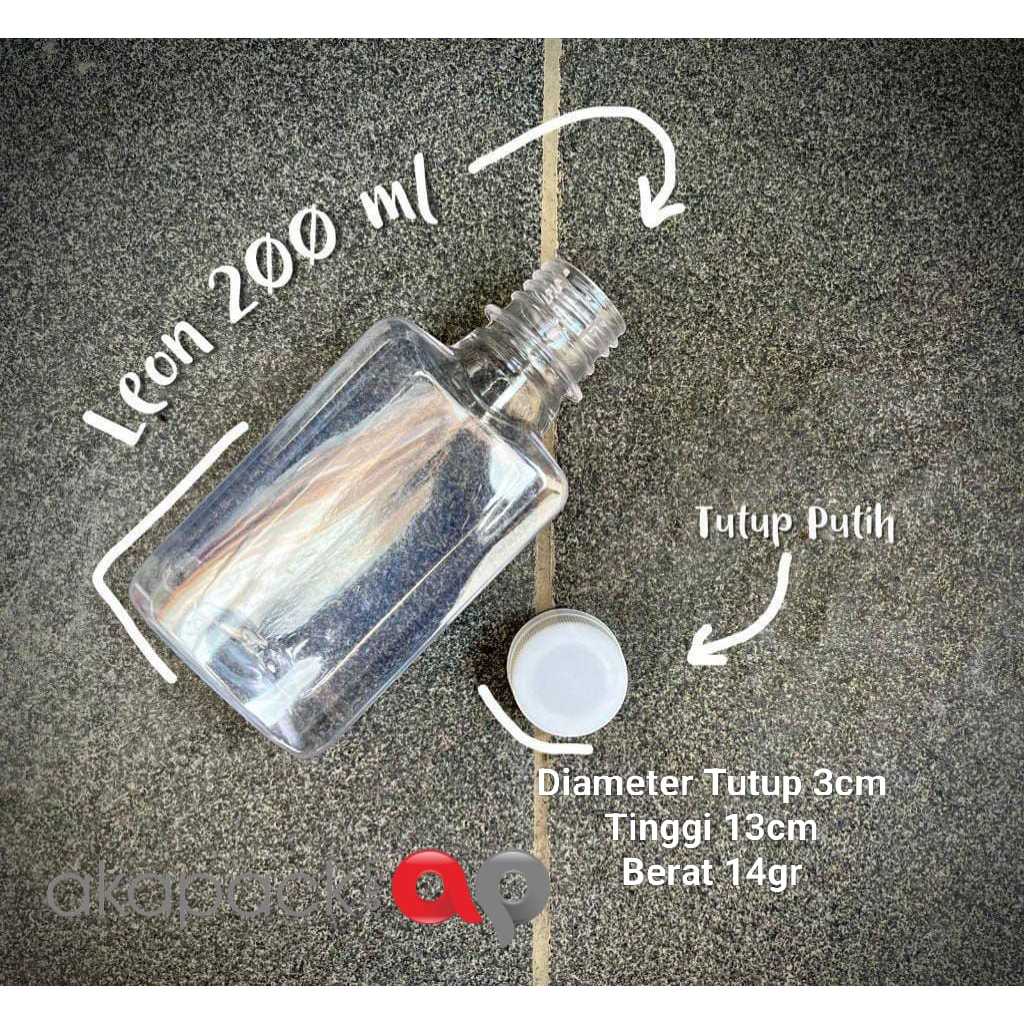 (60Pc) Botol Leon 200 Ml Botol Plastik 14 Gram 200 Ml Botol Gepeng Unik 200 Ml / Botol Saku 200Ml