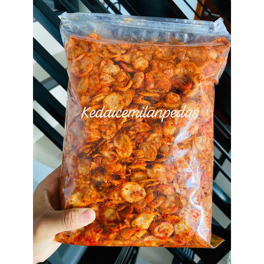 

seblak kering kerupuk bawang/kerupuk seblak ready varian rasa pedas daun jeruk/original daun jeruk kemasan 1kg 500gr 250gr 100gr