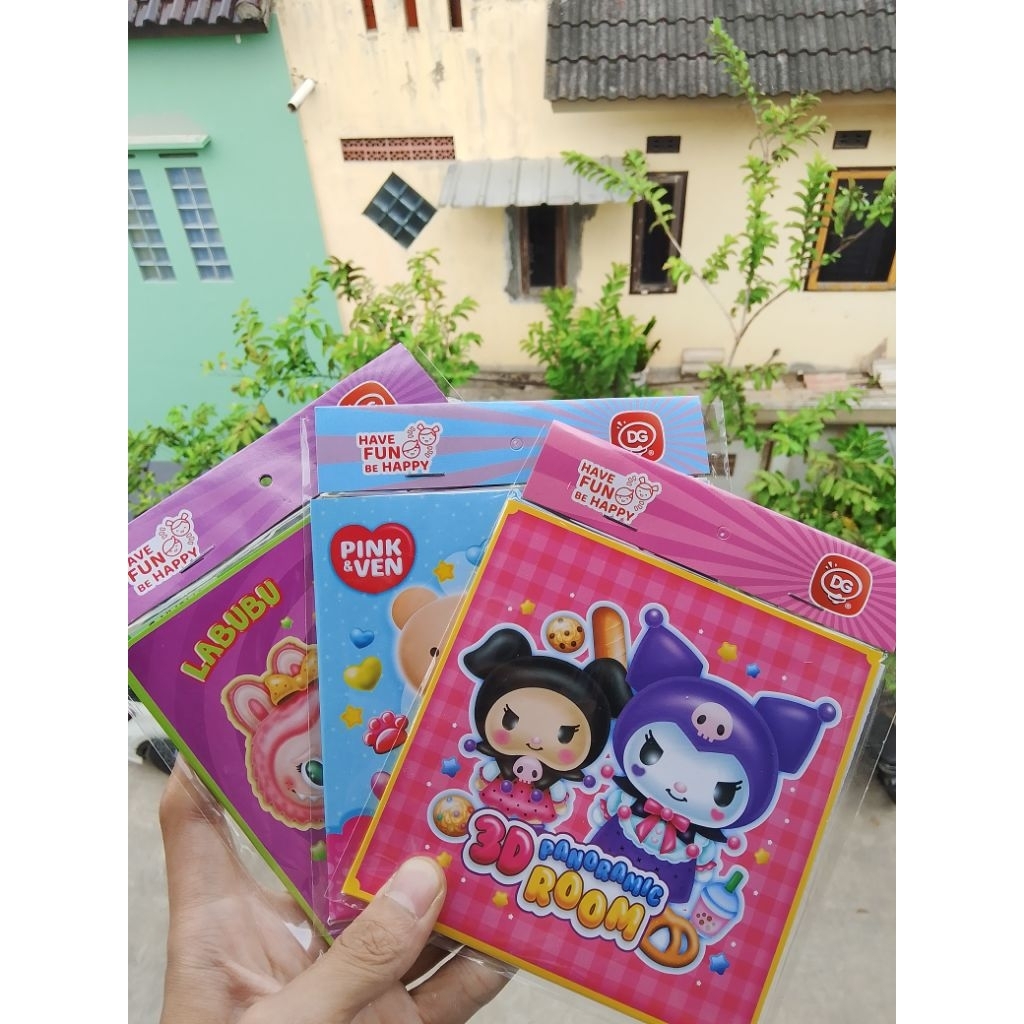 

stiker Momo & friend 3D roam / sticker panoramic / mainan sticker / mainan anak murah
