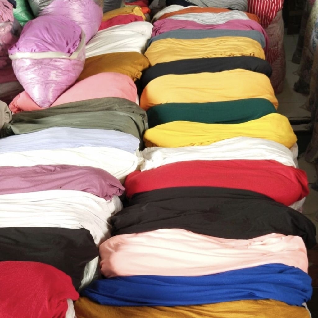 HARGA/0,5 M | KAIN SPANDEK RAYON POLOS - BAHAN SPANDEX RAYON BLOUSE PREMIUM KAIN SPANDEK RAYON DRESS