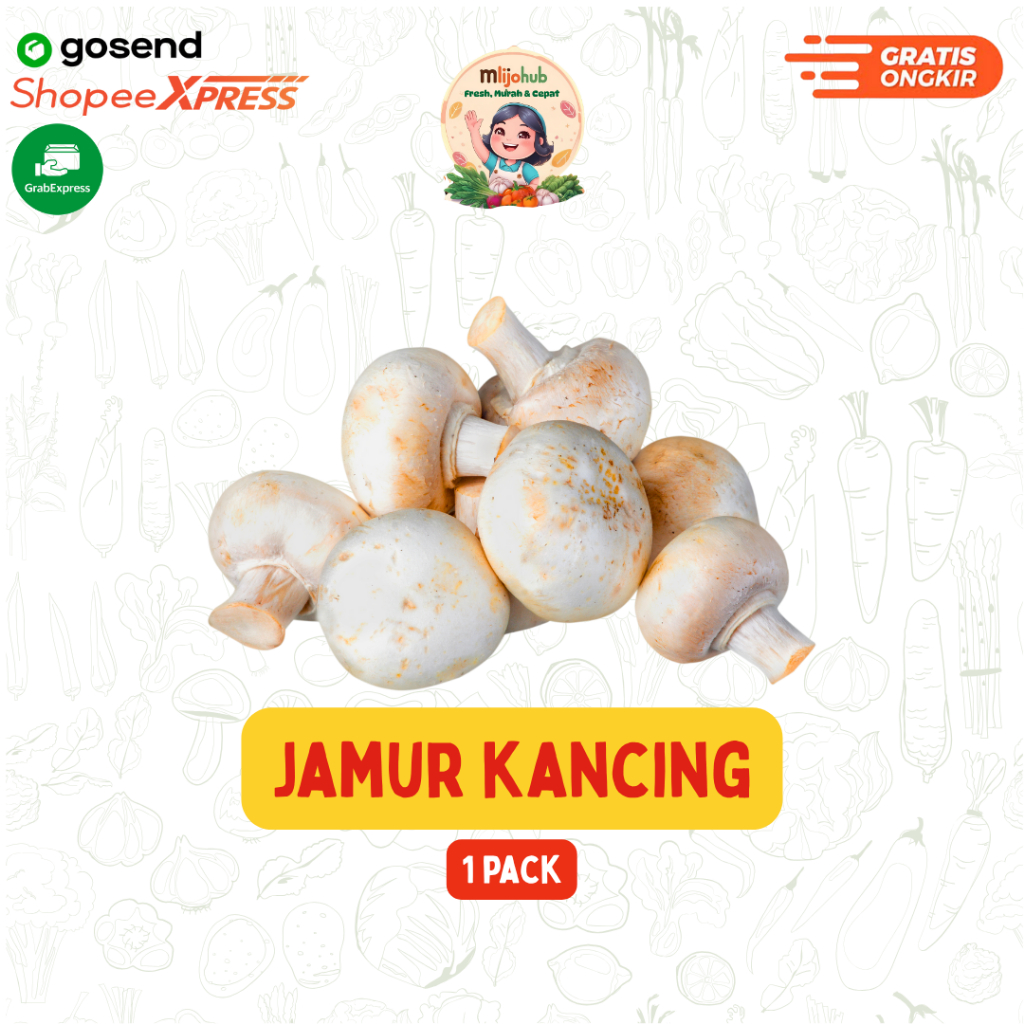 

Jamur Kancing - Pengiriman Instan - Fresh Mlijohub Malang