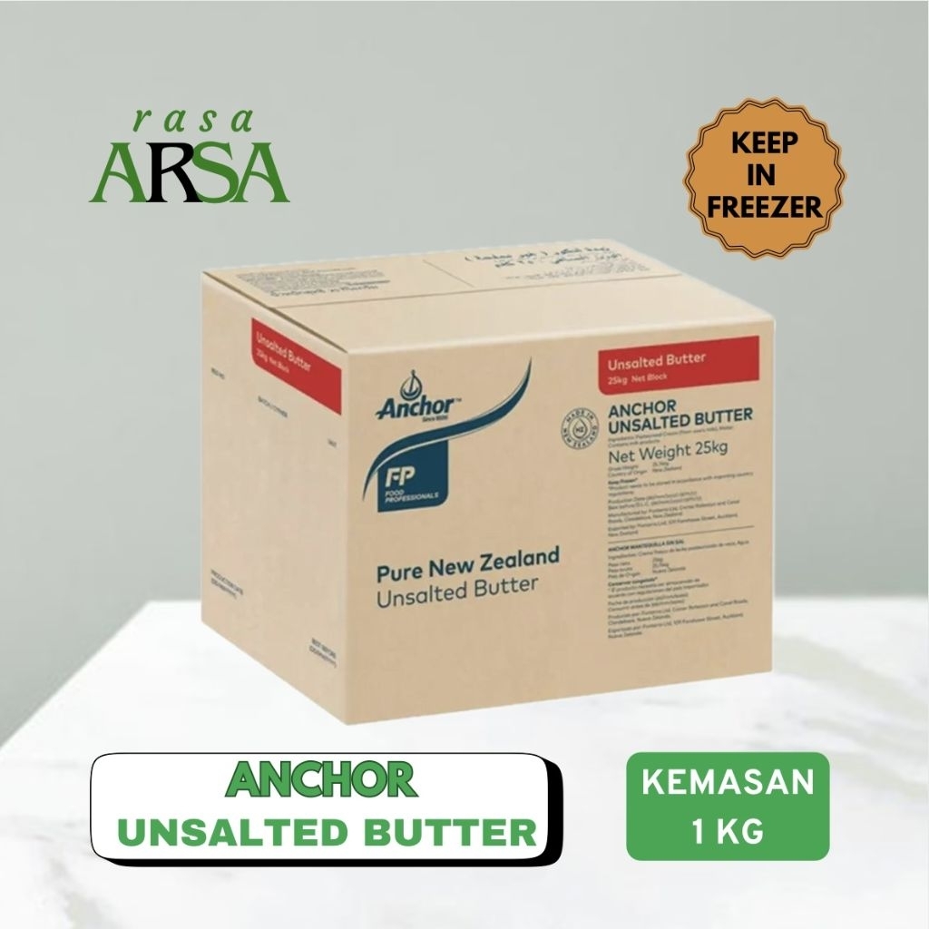 

Unsalted Butter Anchor / Mentega Tawar Kemasan 1KG