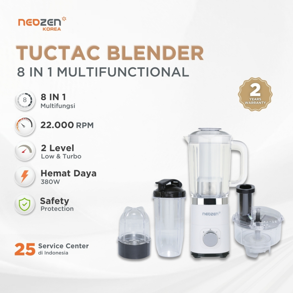 Neozen Tuctac Blender – Multifunction Blender Putih - Garansi Resmi 2 Tahun