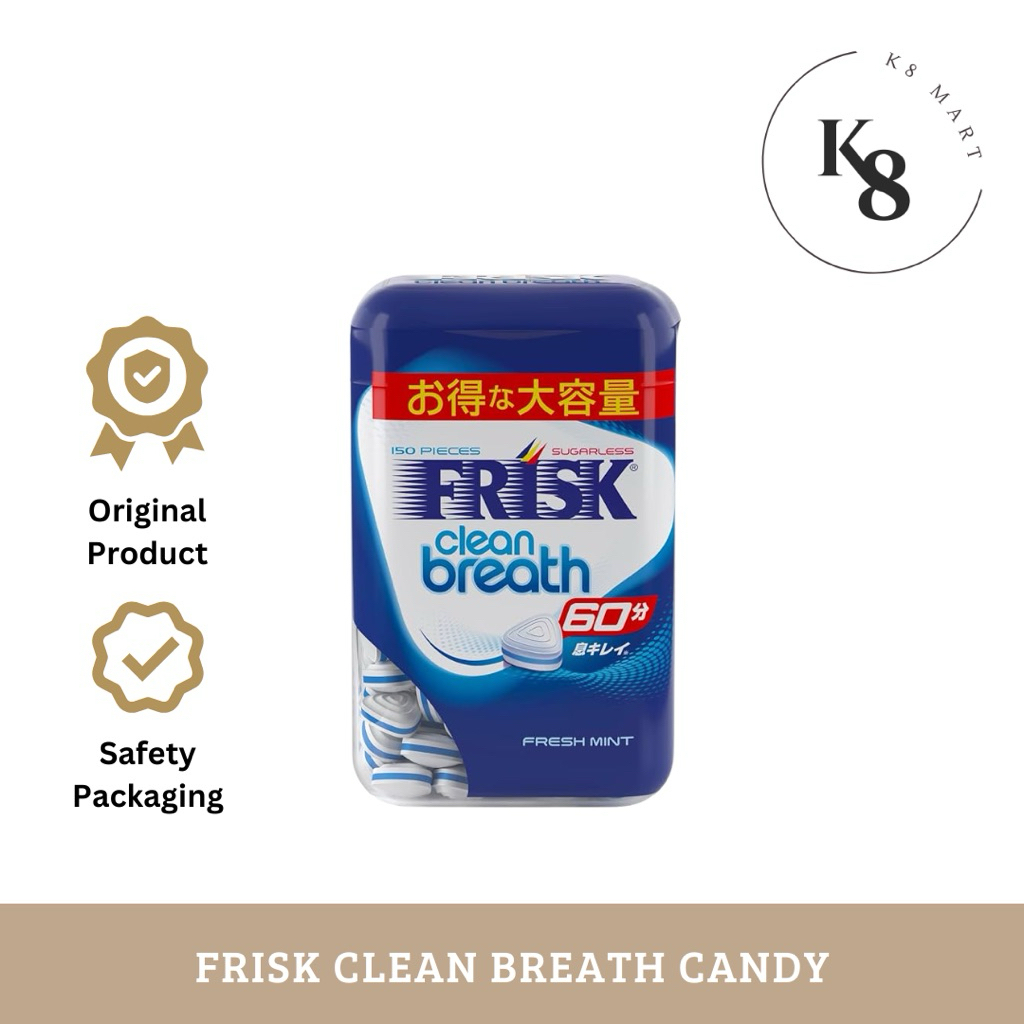 

[READY] FRISK Clean Breath Sugarless Permen Anti Nafas Bau Original Japan