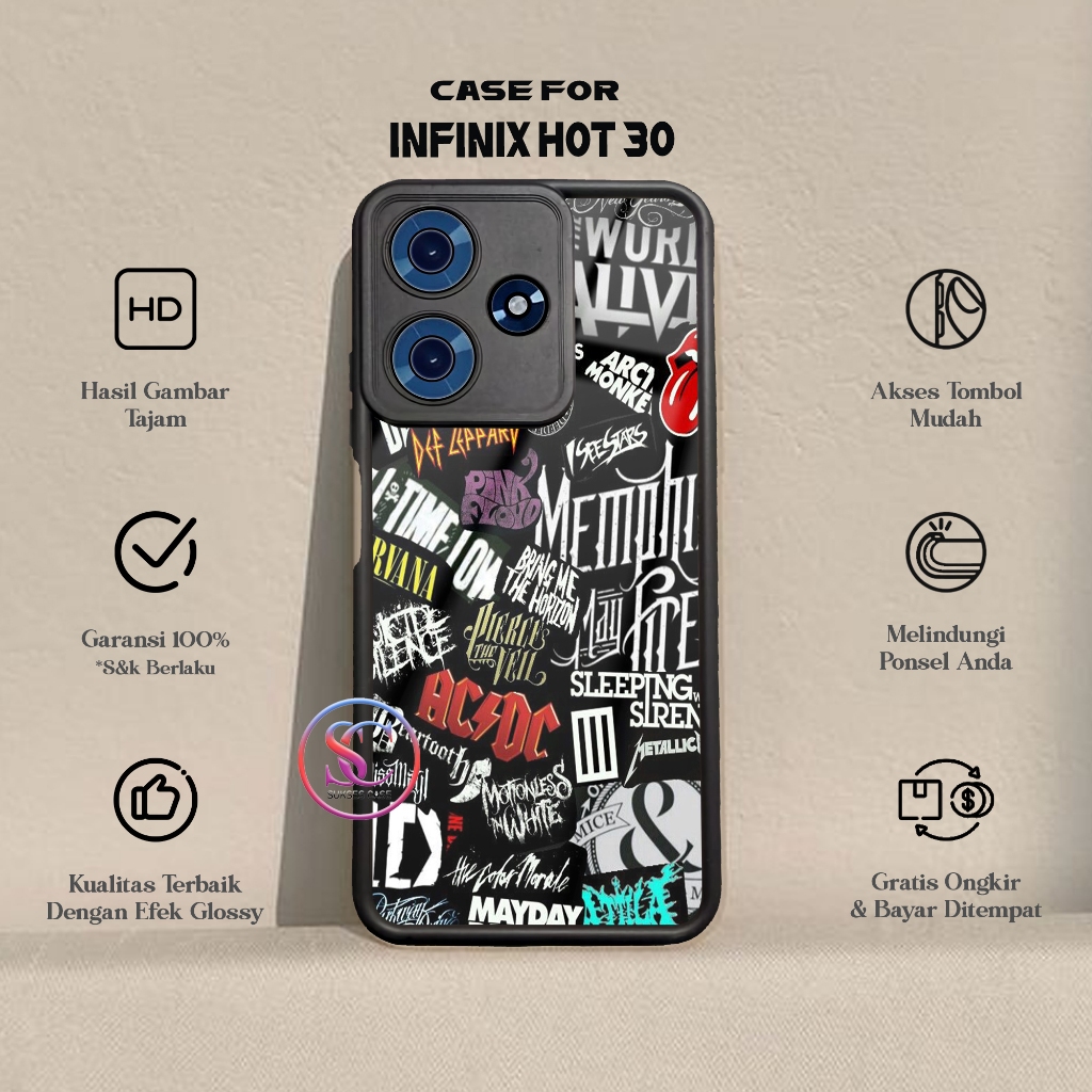 Sukses Case INFINIX HOT 30 - SOFTCASE GLOSSY 2D  Infinix hot 30 - Silikon Hp Infinix  - Silicon Hp I