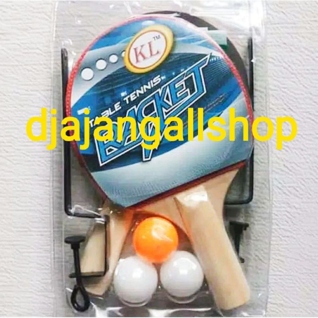 Raket/Bet Tenis Meja Set KL dan Tiang + Net