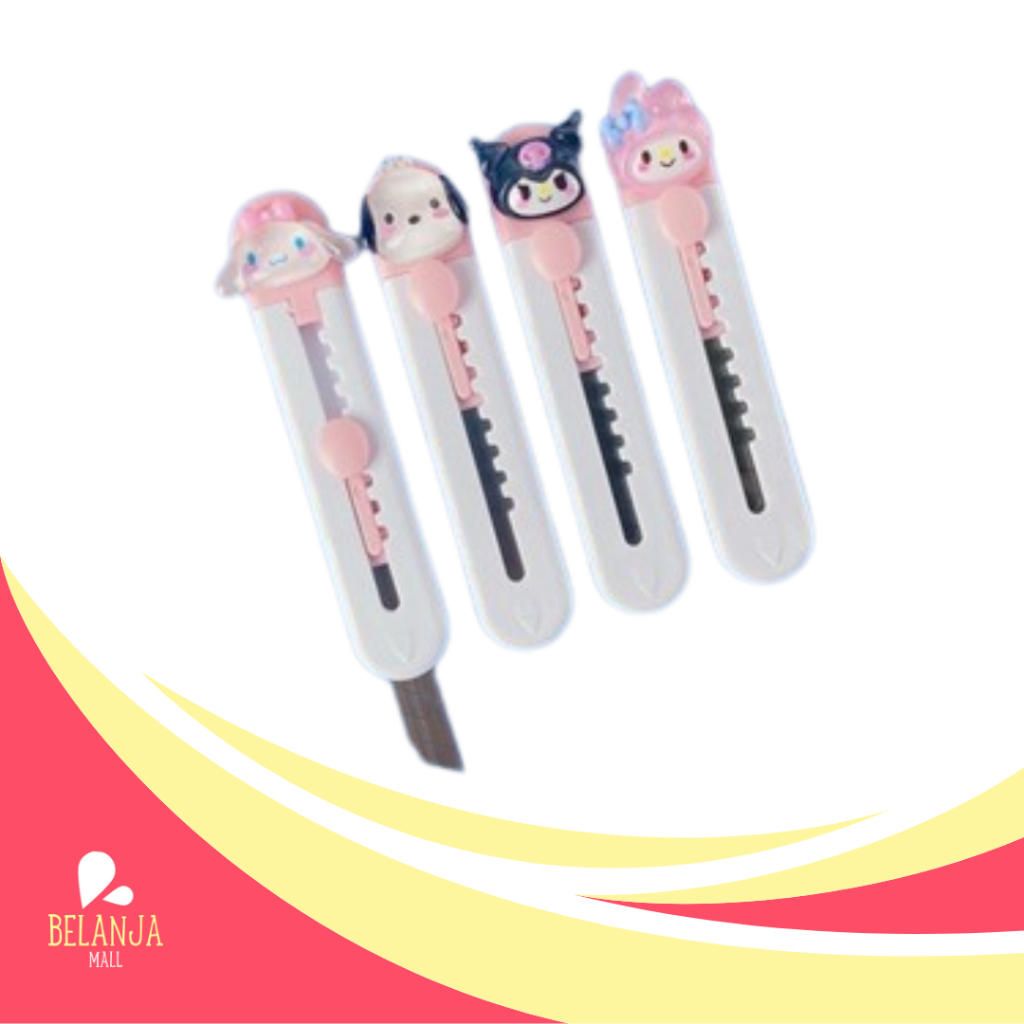 

belanjamall HL0682 Cutter Mini Karakter Cutter Mini Travelling Pisau Cutter Silet Lucu Y1875