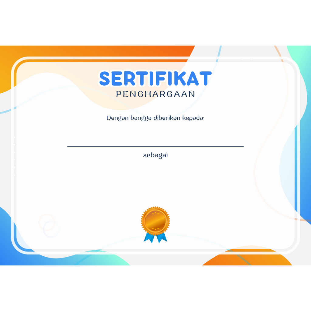 

Cetak Sertifikat Piagam penghargaan /Sertifikat Desain Kekinian Ukuran A4 bahan kertas karton bc 200gsm