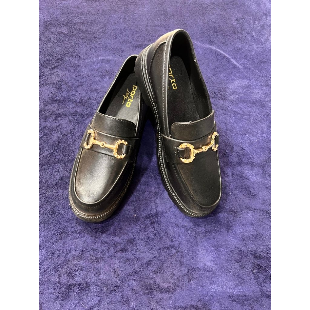 SEPATU HITAM PORTO / SENDAL SLOP WANITA