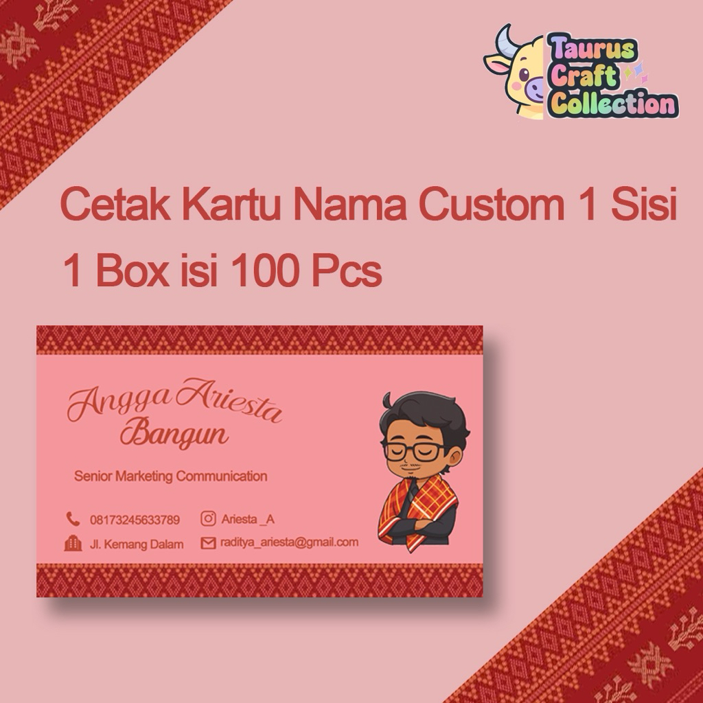 

Kartu Nama 1 Sisi Custom