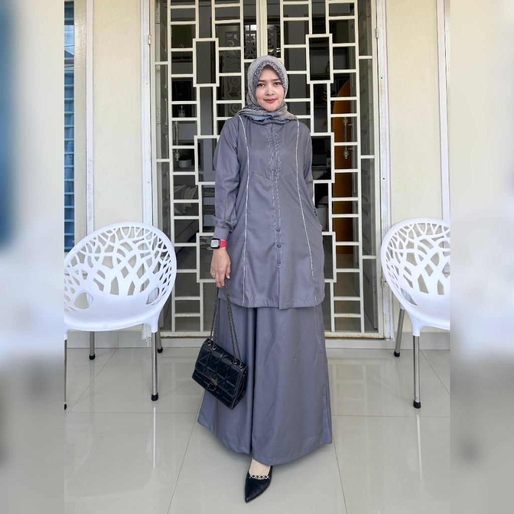 Stelan Rok Kerja Pemda Stelan Kerja ASN Bahan Toyobo Premium Muslim Wanita Stelan Syar'i Dewasa Sera