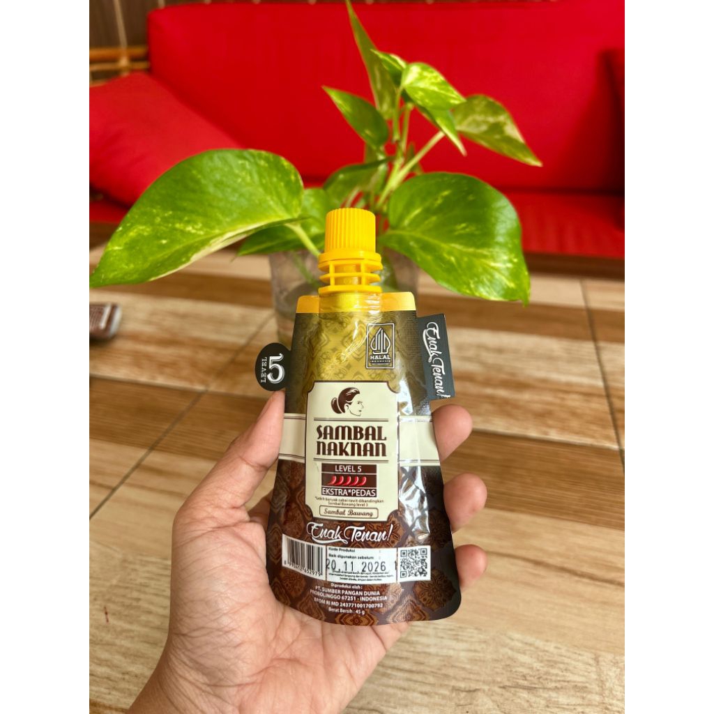 

SAMBAL NAKNAN POUCH - LEVEL 5 (EKSTRA PEDAS) • 45 GRAM • TRAVEL SIZE • BEST SELLER!!!
