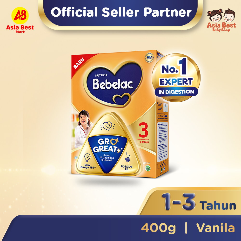 Bebelac 3 Madu Vanila Susu Pertumbuhan Bubuk 400Gr 200 gr Untuk Anak Usia 1-3 Tahun Susu Formula - A