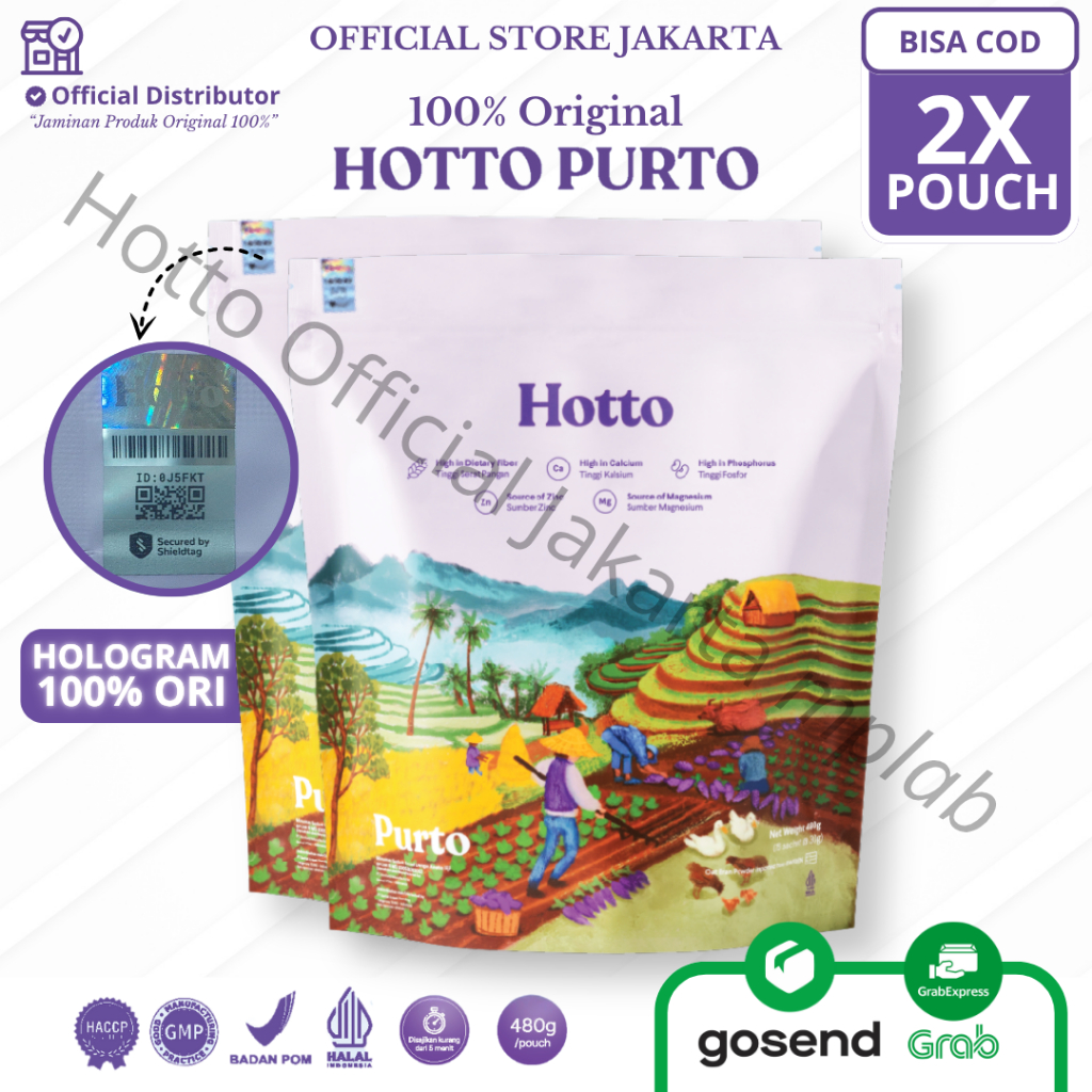 

Hotto Purto Official Store Minuman Multigrain 2 Pouch Best Seller BPOM Halal