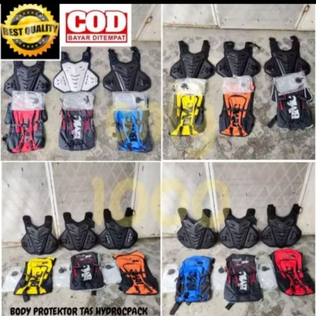 TAS PROTECTOR HYDROPACK+BOTOL PELINDUNG DADA UNIVERSAL TRAIL SUPERMOTO MOTOCROSS