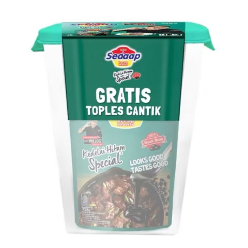 

FREE TOPLES Sedaap Kecap Manis Kedelai Hitam Special Pack 728gr