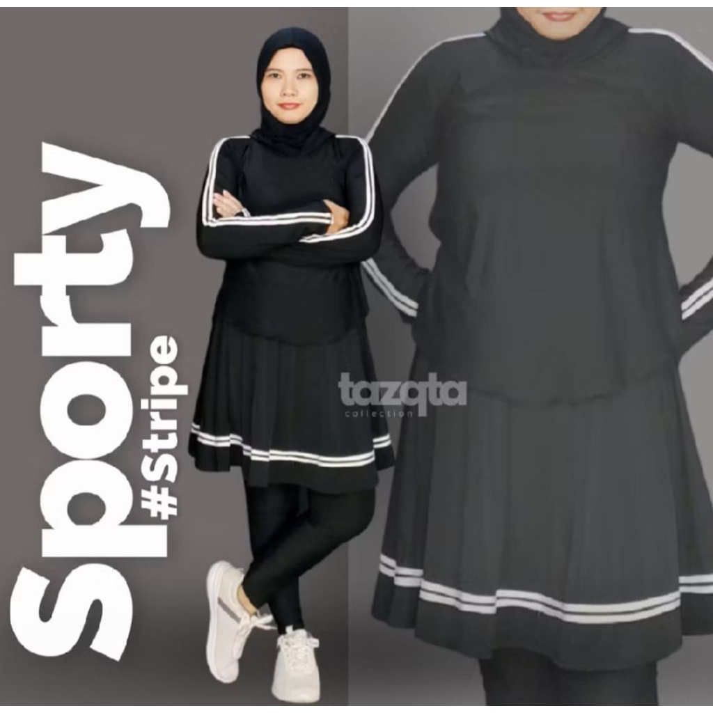 [NEW] Setelan baju olahraga wanita muslimah | Jogging, Senam, Zumba | One set baju olahraga wanita m