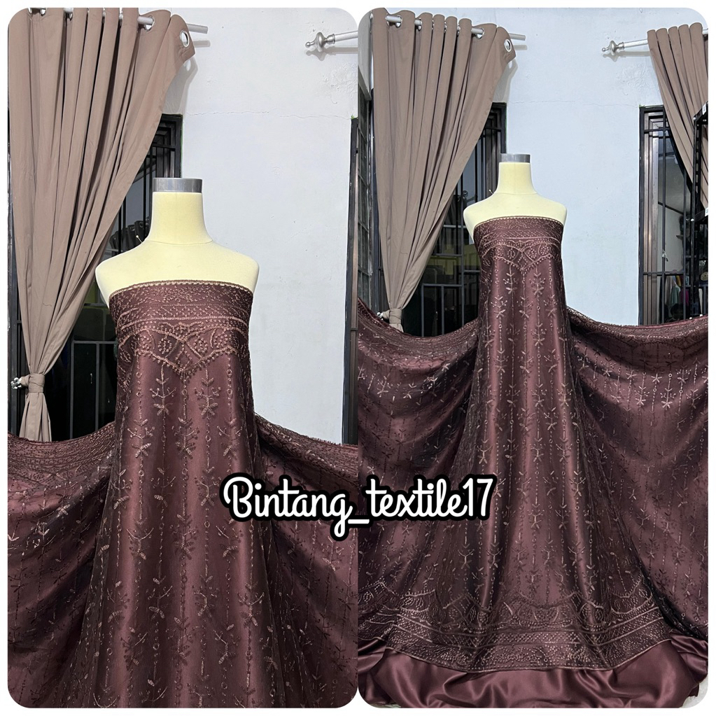 Kain tile etnik / Tile Sapto etnik / Bahan brokat kebaya / Tile Sapto terbaru