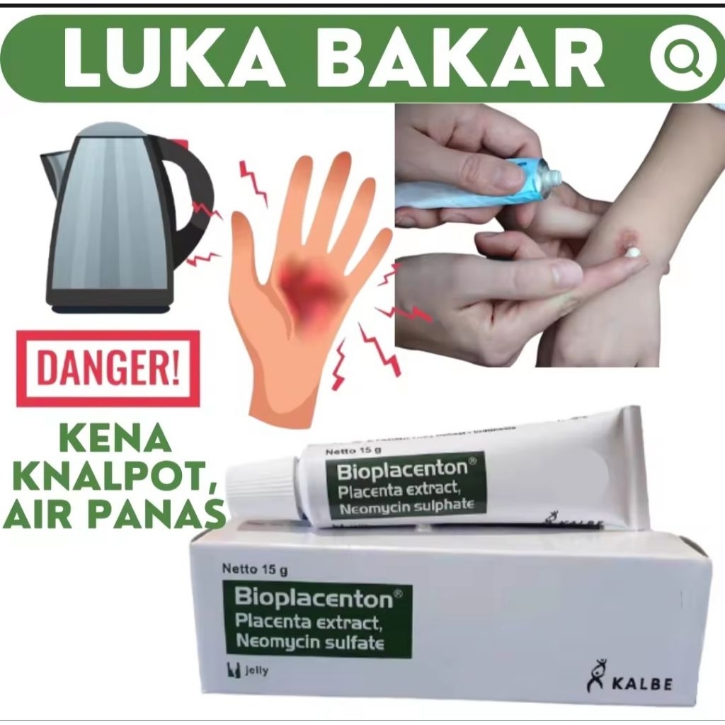 Bioplacenton Salep Luka Bakar Jelly 15gr Tidak Perih Kena Knalpot Merah Air Panas