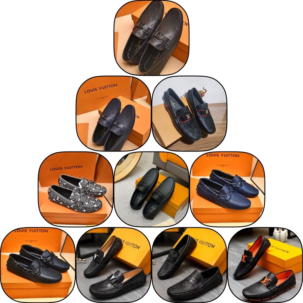 sepatu pria slip on cowok loafer mirror