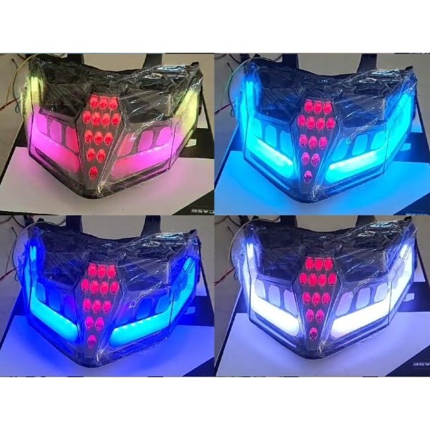STOPLAMP RGB VARIO 125 150 NEW -  Stoplamp RGB lampu belakang motor RGB vario led new