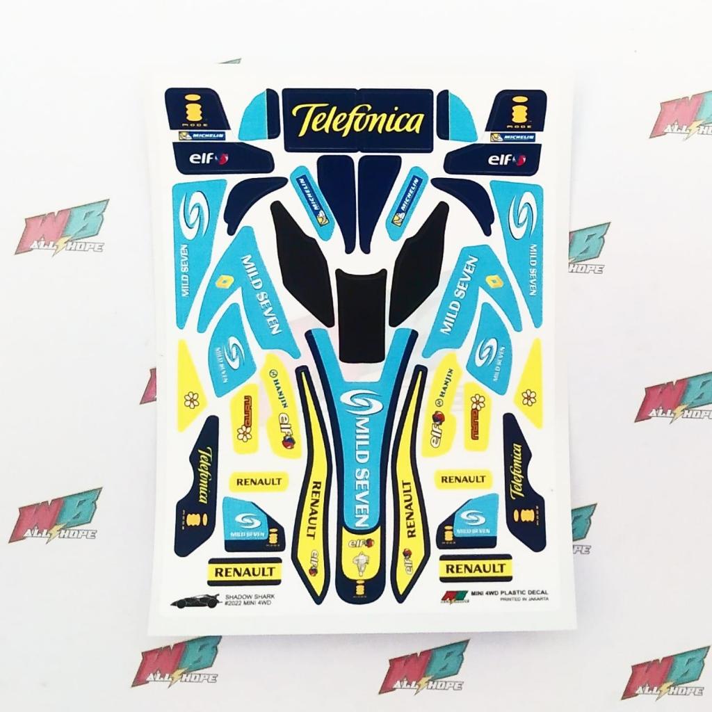 Stiker Shadow Shark Mild Seven - Body Biru - Vinnyl Laminating Doft