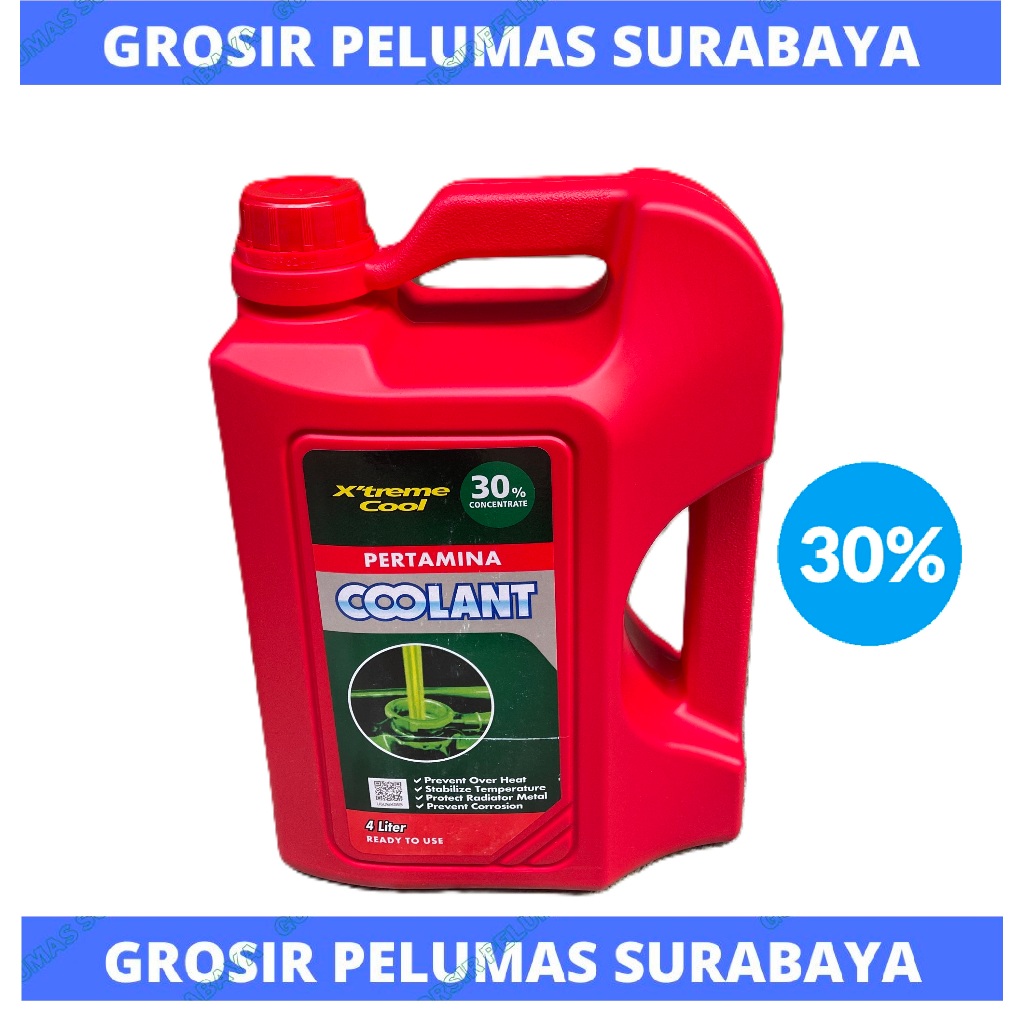ORIGINAL Pertamina Radiator Coolant Xtreme COOL 30% galon 4ltr Cairan pendingin radiator mobil 30 / 