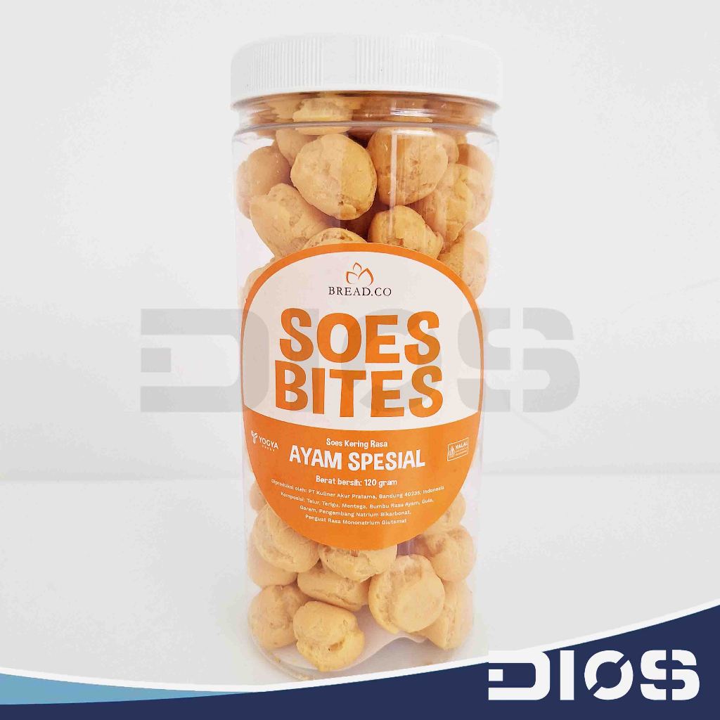 

BREADCO Soes Kering Rasa Ayam Spesial per 1 toples 120 gram Soes Bites Halal Bandung