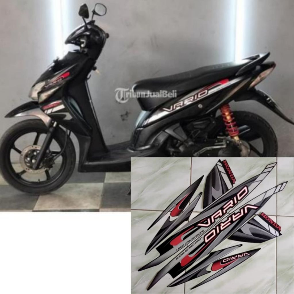 Stiker Striping Lis Body Motor Vario 110 Karbu 2009 Hitam