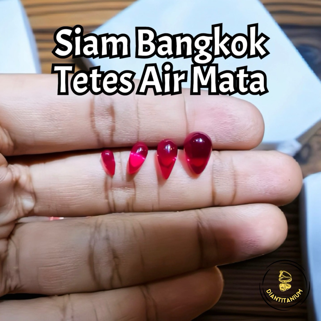 [HANYA BATU] Batu Siam Bangkok Asli Model Cutting Tetes Air Mata