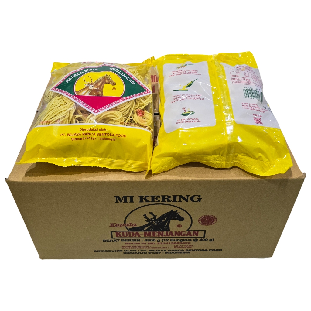 

MIE GULUNG / GELUNG CAP KUDA MENJANGAN ( GL 12 ) - 1 DUS ISI 12 PCS @ 400 GRAM