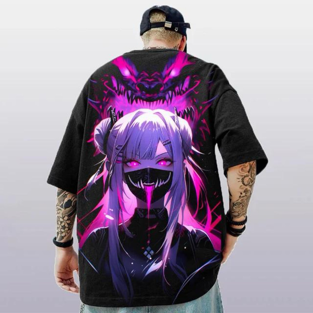 KAOS-TSHIRT KARAKTER ANIME IBLIS MASKER