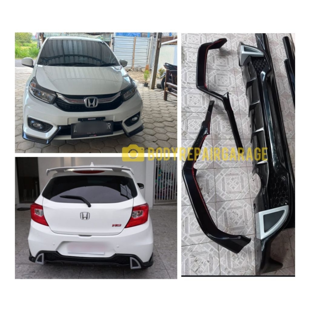 winglet diffuser new brio 2019-2022 hitam doff