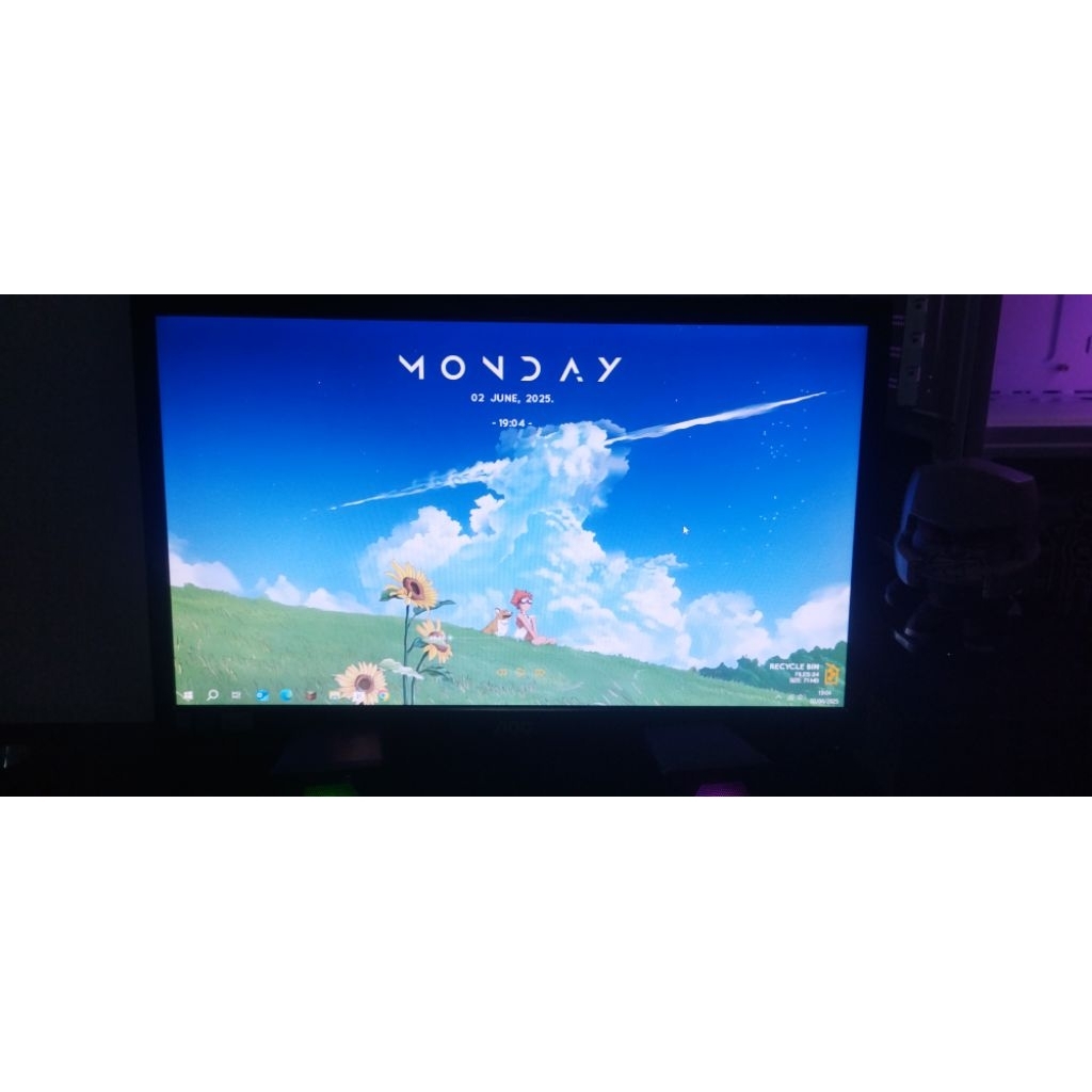 Monitor LCD AOC 19 Inch mulus siap pakai