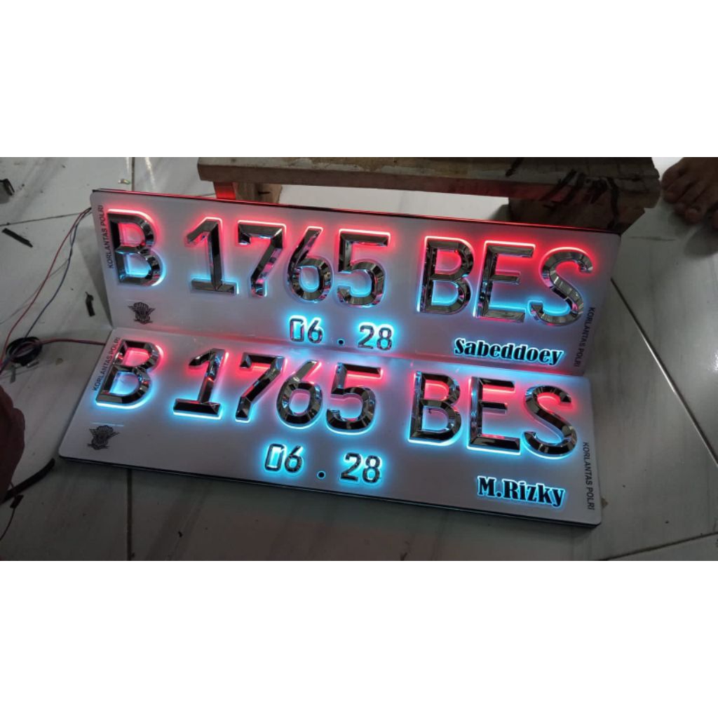 Plat Nomor Motor Akrilik Timbul Custom Keren Murah / Plat Nomor Akrilik Timbul